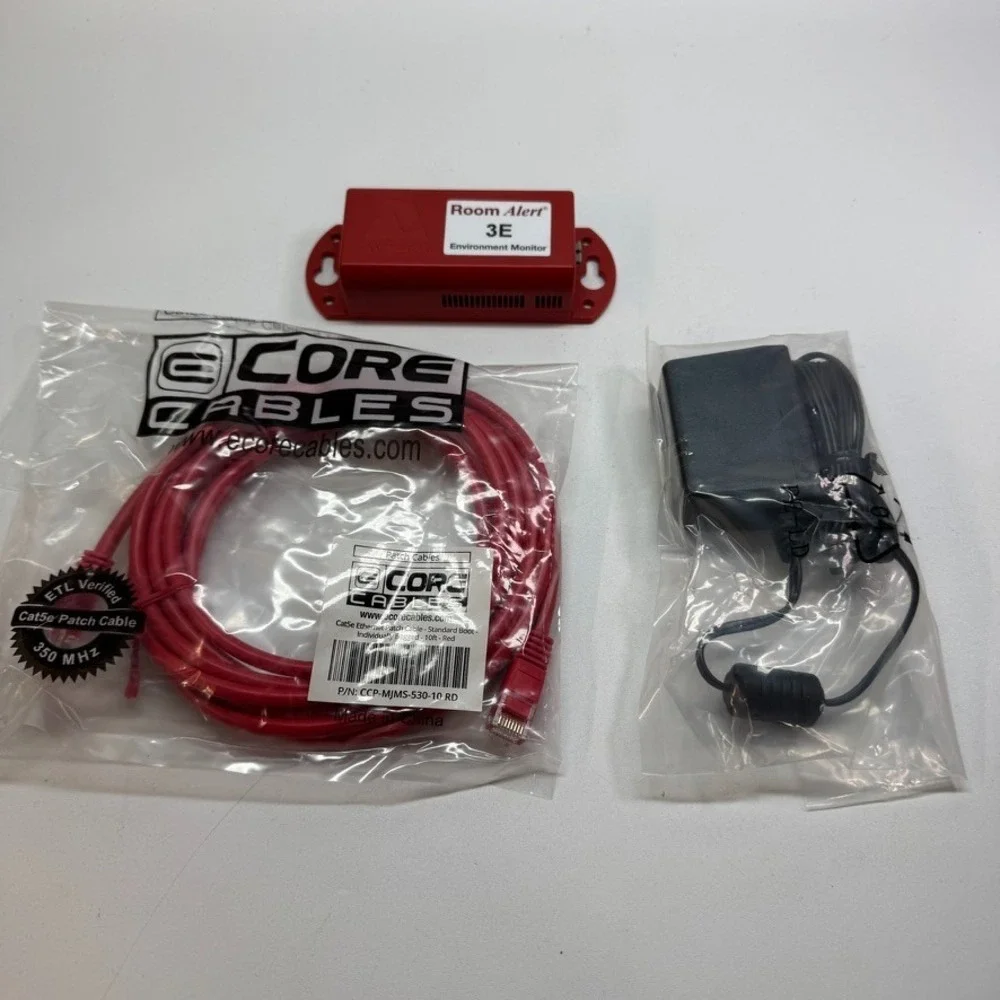 Avtech Room Alert 3E Environment Monitor RA3E-EC5611 w/ AC Power‎ Adapter